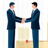 Employment law icon or image representing human resources or labor contract